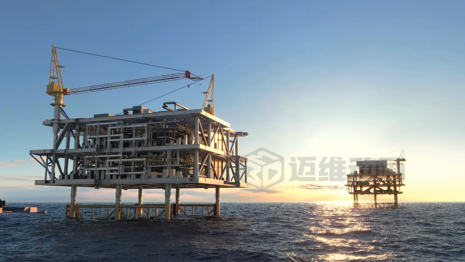 3萬噸級平臺浮托安裝三維動畫展示(圖7) 3萬噸級平臺浮托安裝三維動畫展示(圖7)