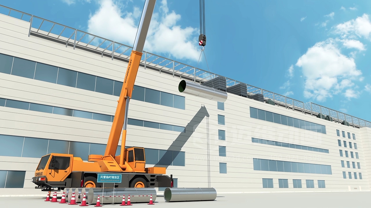 工藝排氣系統工程施工三維動畫展示(圖4) 工藝排氣系統工程施工三維動畫展示(圖4)