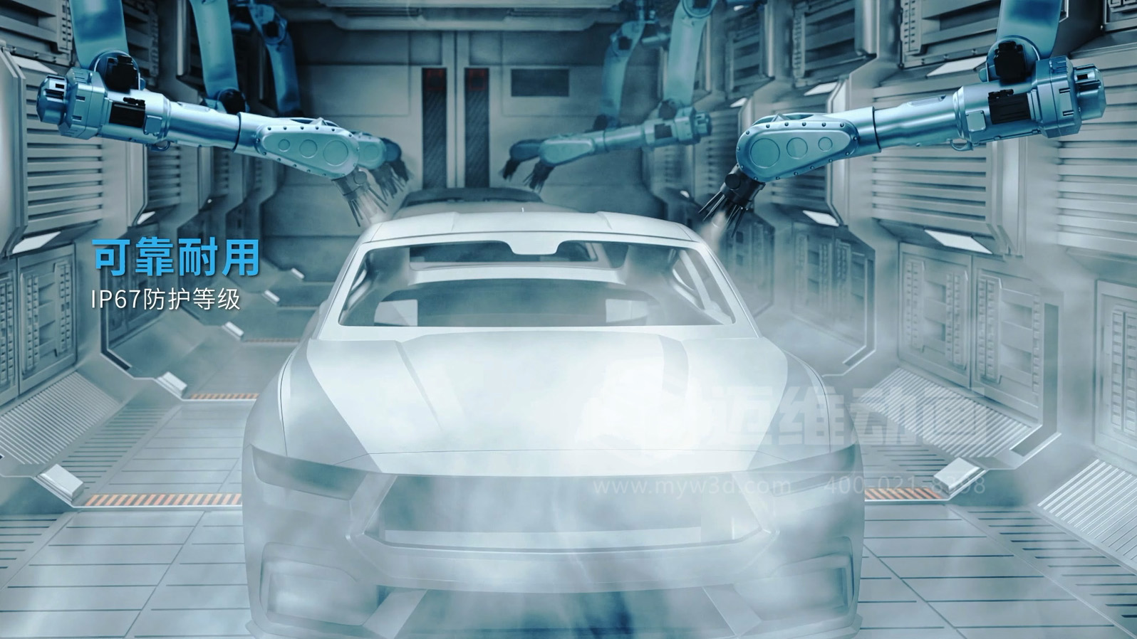 3D 動畫透視新能源汽車自動化產(chǎn)線！零部件流轉(zhuǎn)、精準裝配全程可視化，一眼看懂硬核智造(圖6)