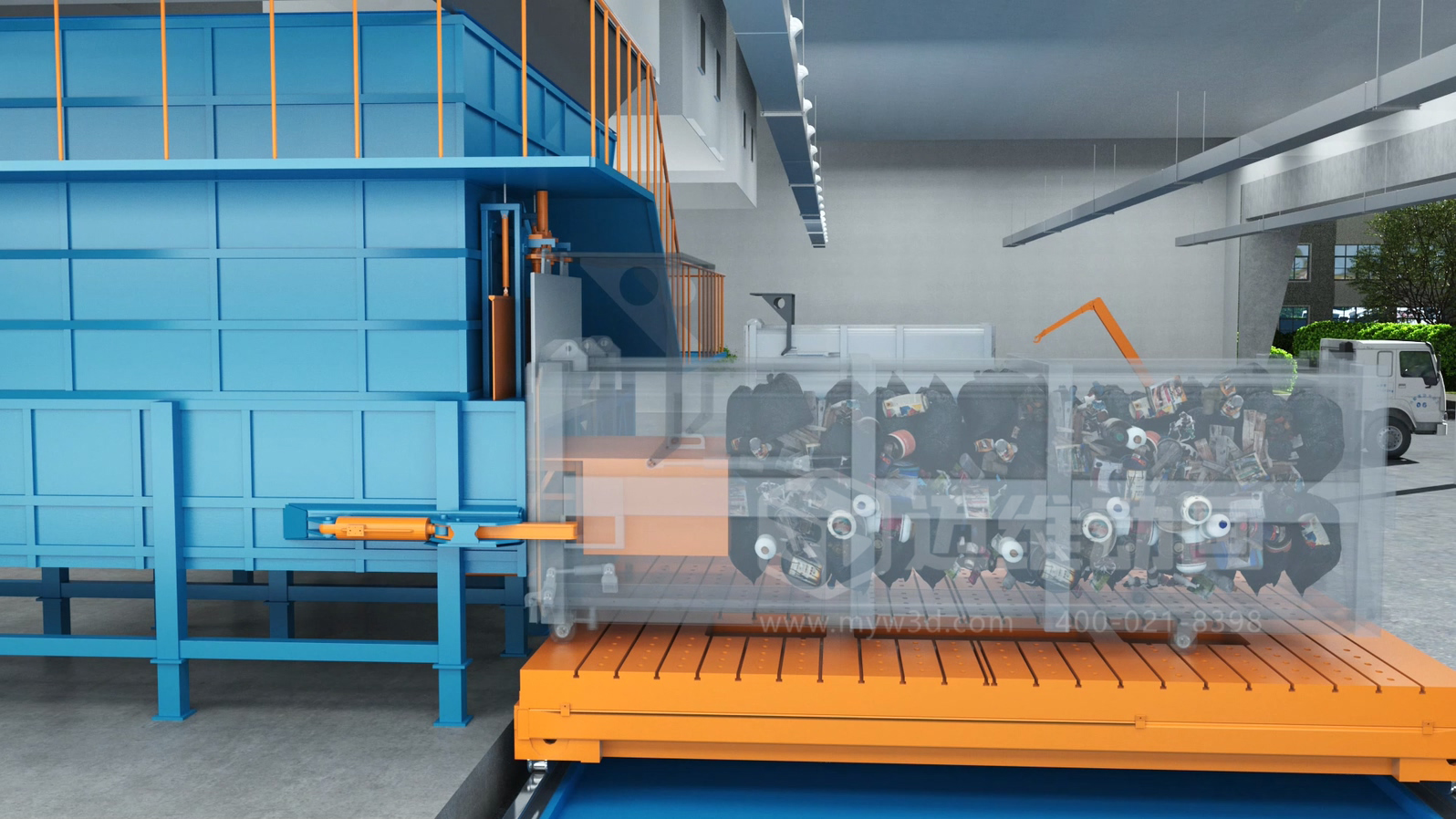 環(huán)衛(wèi)一體化處理工藝三維動畫(圖3) 環(huán)衛(wèi)一體化處理工藝三維動畫(圖3)