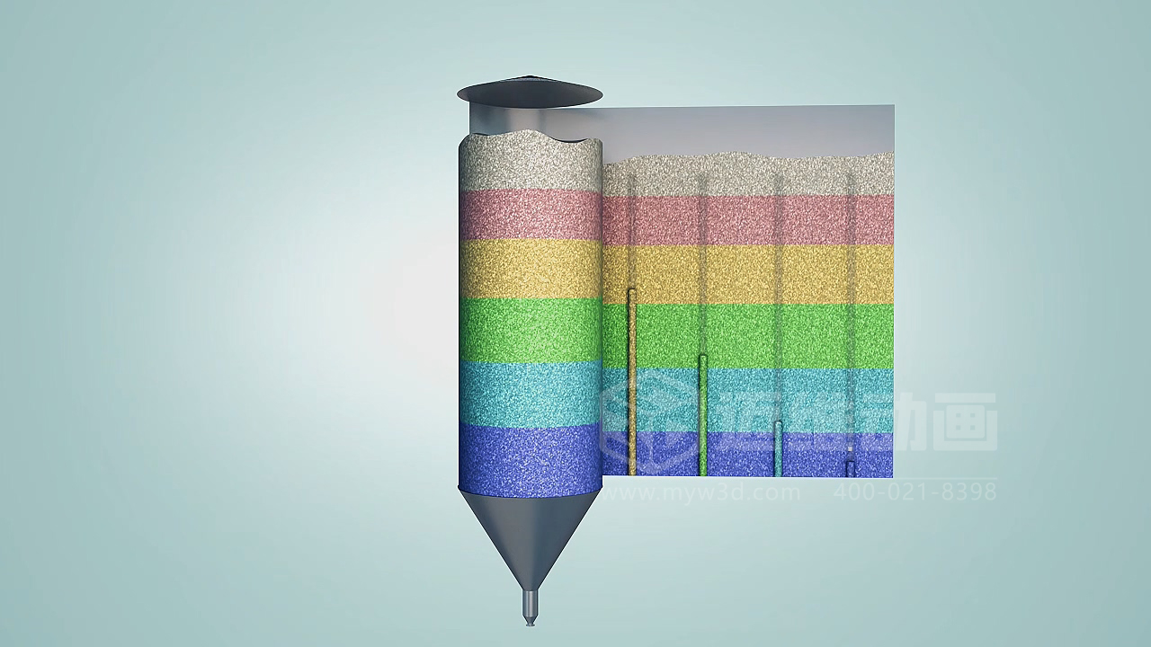 粉粒體物料處理系統三維動畫(圖6)
