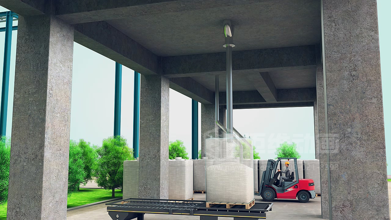 粉粒體物料處理系統三維動畫(圖11)